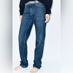ZARA.... ZW COLLECTION STRAIGHT LOW-RISE JEANS